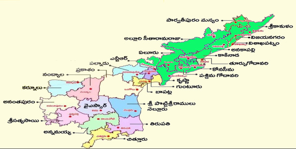 Currently Services are available for the Green Coloured Districts in AndhraPradesh